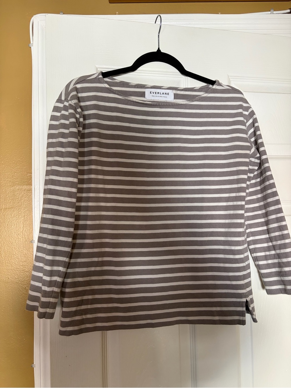 Everlane Striped Quarter Sleeve Top